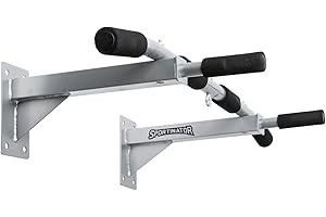 SPORTINATOR Klimmzugstange inkl. Zubehör grau Wandmontage, Pull Up Bar fürs Homegym, für diverse Kraftsport Übungen, hochwertiger Edelstahl, Unisex, Belastbarkeit bis zu 150 Kg