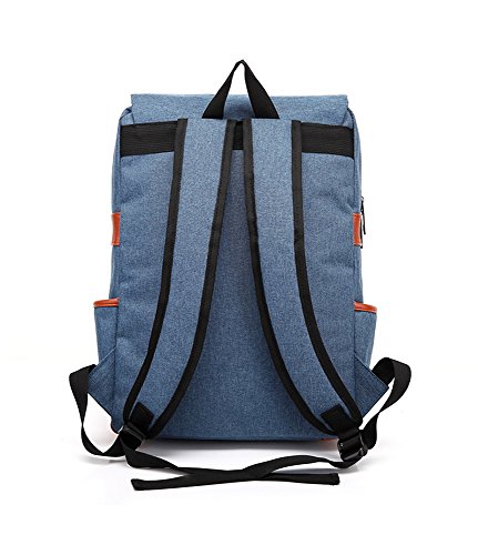 EssVita Vintage Rucksack Herren Damen Unisex School Student Oxford Laptop Rucksack Retro Rucks  cke Schulrucksack Hellblau