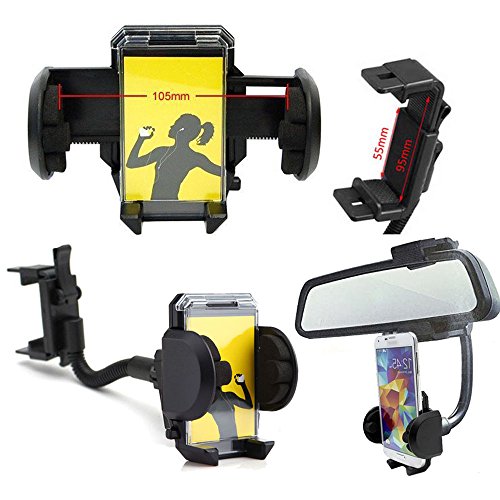 DOBOÂ® Supporto cellulare da specchietto retrovisore auto sostegno smartphone orientabile snodato porta cellulare per auto rotazione