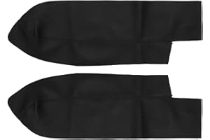 X AUTOHAUX 1 Pair Synthetic Leather Car Front Door Armrest Cover Black