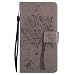 Produktbild Nancen Wallet Case Tasche Hülle für Google Pixel XL (5.5 Zoll) Flip Schutzhülle Zubehör Lederhülle mit Silikon Back Cover PU Leder Handytasche im Bookstyle Stand Funktion , Schmetterling Schnalle Magnet , Baum und Katze Muster Flip Funktion Kartenfächer Etui Schale ,Schütze Dein Telefon