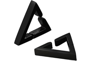 Flongo Orecchini Triangolo Finti Magnetici: Orecchini da Uomo Donna senza Buco Steampunk Clip-on Idee Regalo