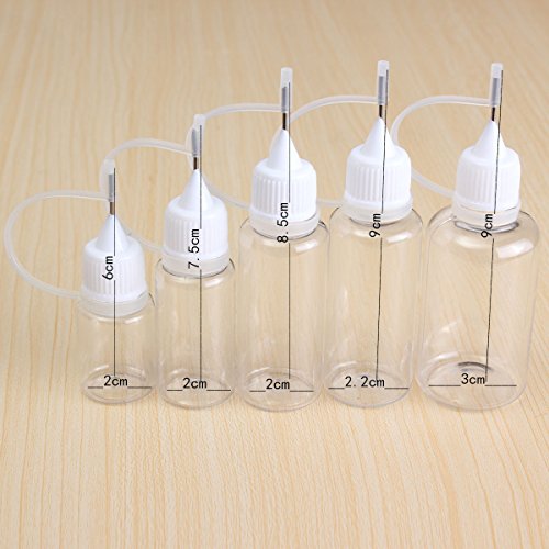 KING DO WAY 10-100pcs 5-30ml PET leer Tropfflasche Transparente Ölflaschen Rauch flasche Spritzflasche Liquidflasche Flasche mit Nadelspritze E-Zigaretten Liquid elektrische Zigaretten Flasche 30ml - 8