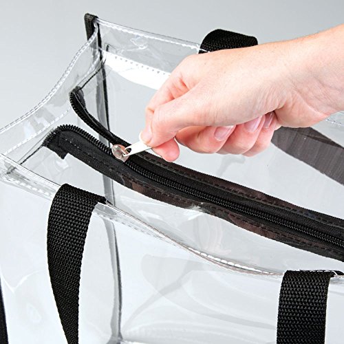 InterDesign 05040EU Nya Tasche Zubehörtasche für Pflegeprodukte/Beauty-Produkte, Spielzeuge, Stadion, Strand, Fitnessstudio – Durchsichtig/schwarz, Vinyl, Clear/Black, 30,4 x 15,24 x 29,2 cm - 7