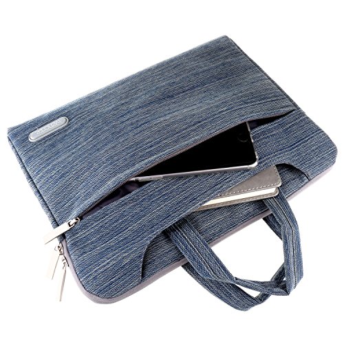 ivencase – Hülle Aktentasche Tasche Schultertasche für 15-15.6 Zoll Laptop / Notebook / Computer / MacBook Pro 15.4 / MacBook Pro with Retina Display 15.4 – blau - 9