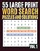 Produktbild 55 Large Print Word Search Puzzles and Solutions: Try to Seek and Circle Word Searches to Challenge Your Brain (Find Words for Adults & Seniors, Band 1)