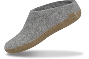 glerups dk B Slipper Unisex - Erwachsene Filz-Slipper,Huettenschuhe,Ledersohle