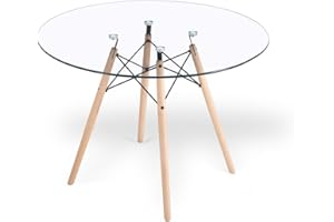 Ventamueblesonline Mesa Redonda Tower Glass 100 Cm