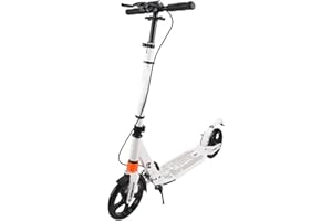 ‎FUTCHOY Scooter Kickscooter Erwachsene Kinder Tretroller mit Federung 200mm Rädder Klappbar Höhenverstellbar Cityroller mit Handbremse Fußbremse