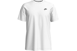 Nike M NSW Club tee T-Shirt, Hombre, White/Black, 2XL