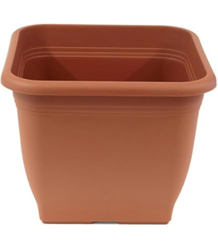 Pflanzkübel NORA 33x33 Cm Mit Untersetzer – Terracotta, Kunststoff, Viereckig