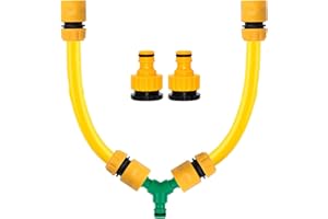 YUNSTK Outdoor Tap Temperature Mixer, Hot & Cold Water Mixer, Hose Quick Connector, Y Splitter for Dog Shower, Car, Bike Wash