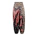 Produktbild Damen Hose, Frauen Beiläufige Sommer High Waist Baggy Boho Haremshose Aladinhose Yogahose Strecken Sporthose Freizeithose Casual Lange Hose Streetwear Outdoorhose (Schwarz,One Size)