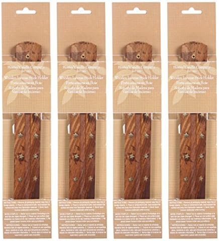 Hosley Candle Company Set of 4 Wood Incense Stick Holders - 10" Long by Hosley International, Inc