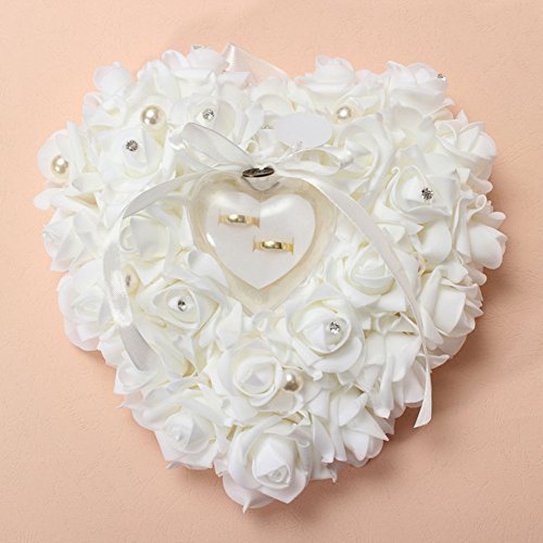 Yosoo Hochzeitsringkissen – 15x13cm - 6