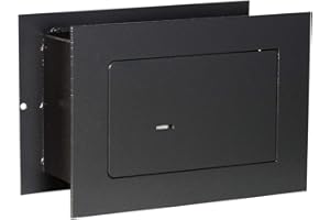 Rottner 3080 Wandtresor Dolomit 1 Schwarz, Doppelbartschloss, Feuerfalz,Schlüssel,Mauertresor,Wandsafe