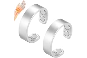Vicmag 2PCS Copper Magnetic Rings for Women & Men with Strong Ultra Strength Magnets 99.99% Solid Pure Copper Adjustable with Gift Box