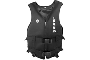 Eastleader Leader Accessories,Life Jackets,Summer Life Jacket Adult/Children Diving,Breathable Neoprene Buoyancy Life Vest,Adjustable Safety Swimming Float Jacket Buoyancy Aids,black S