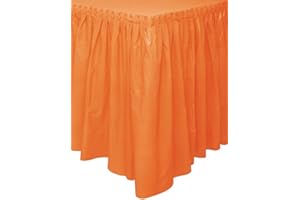 UNIQUE Kunststoff-Tischröck - 4,2 m x 74 cm - Orange