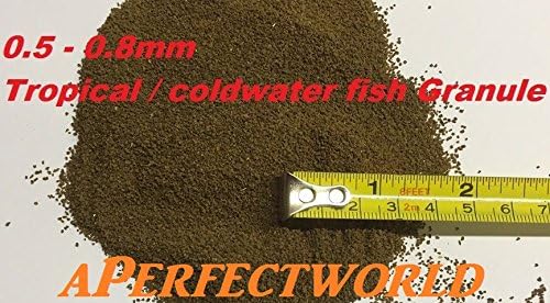 aPerfectworldTropical Fish Food Granules(0.5-0.8m) for Cichlid,Tetra,Barb,Guppy,pleco cory feed (300Gram)