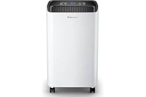 Pro Breeze Osuszacz powietrza ProBreeze 12 L z kompresorem i zbiornikiem na wodę o pojemności 2 L, funkcją suszenia prania i automatycznym czujnikiem wilgotności, wyposażone w 24-godzinny timer