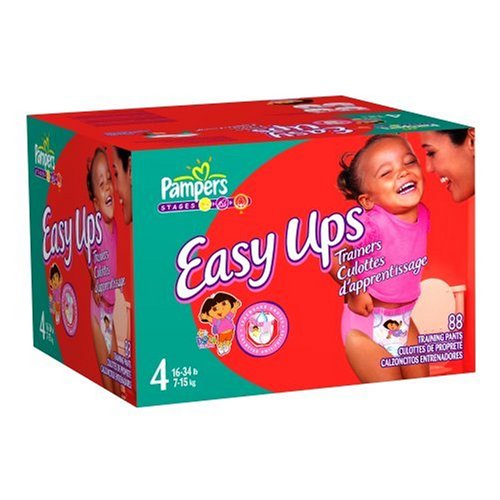Pampers Easy Ups Trainers For Girls Size 4 88 Count