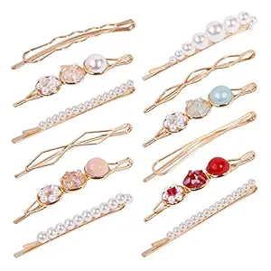 REHTRAD 12 in 1 Set Hair Clips for Women Stylish,Pearl Hair Clips for Women,Lovely Girl Hair Clip ?Multicolor?