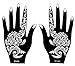 STENCILS TATTOO Mehndi TemplateTattoo Henna Designs 2 Sheets for Left and Right Hand - single use S107 - for Henna Tattoo Glitter Tattoo Airbrush Tattoo
