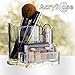AcryliCase Clear Acrylic Makeup Organizer, Arranges Makeup Brushes And Cosmetics, 3 Compartment Storage Display Holder