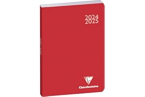 CLAIREFONTAINE Exacompta - 154075E - Agenda journalier Forum Work & After Classic - 10 x 15 cm - Août 2024 à juillet 2025 - Coloris rouge