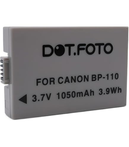 DSTE BP-110 - Batteria Agli Ioni Di Litio E Caricatore Micro USB, Compatibile Con Canon BP-110F IVIS HF R21 VIXIA HF R20 R21 R200 LEGRIA HF R26 R27 R28 R205 R206