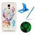 Produktbild Samsung Galaxy S5/S5 Neo Hülle Silikon TPU Ultradünn Case,Samsung Galaxy S5/S5 Neo Einzigartig [Nacht Leuchtend] Fluoreszieren Im Dunkeln Lichtdurchlässig Weich Gummi Handyhülle Etui Tasche Schutzhülle,Herzzer Anti Kratzer Flexibel Soft Rückseite Schutz Hülle Bumper Case Cover Shell für Samsung Galaxy S5/S5 Neo + 1 x Frei Blau Handy Halterung Ständer + 1 x Frei Blau Stylus Stift Touch Pen - Hirsch Traumfänger