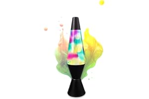 ‎PARTY TOWN Lavalampe Schwarz | Lava Lampe | Lavalampe Groß 38 Cm | Lava Lampe Kinder Und Kinder und Erwachsene | Ideal für Meditation | Schlafzimmer, Wohnzimmer, Wohnzimmerdekoration | Originelles Geschenk