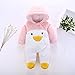 Gaorui Newborn Unisex Baby Plush Hooded Romper Animal Costume Winter Jumpsuit All In One Snowsuit Cartoon Onesie Thicken Outfits Suit
