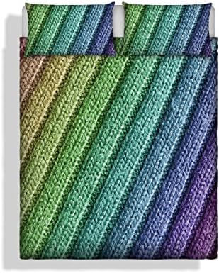 Italian 8058575008862 Bed Linen Set Duvet Cover with Digital Print in full coverage of the codend and Pillowcases, Sec-Multicolor (42), 100% Cotton Double Duvet, 250 x 200 cm x 1