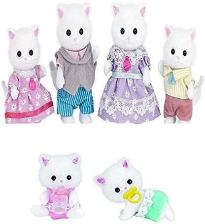 Sylvanian Families Family Set Bundle of Persian Cat Family and Persian Cat Twins