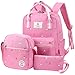 Produktbild Vbiger Canvas Schulrucksack Set Casual Outdoor Daypack Trendy 3-in-1 Rucksack+Schultertasche+Handtasche für Jungen und Mädchen