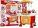 Produktbild BSD Kinderküche 008-801A mit Backofen und Zubehör Kitchen Set - Meine erste Küche - Spielküche - Küche - Mini Kitchen - Kinder-Rollenspiele - Küchenspielzeug - Haushaltsspielzeug - ORANGE