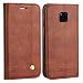 Produktbild MOELECTRONIX Edle Buch Klapp Tasche BRAUN Flip Book Case Schutz Hülle Etui für Huawei Mate 20 PRO Dual SIM LYA-L29