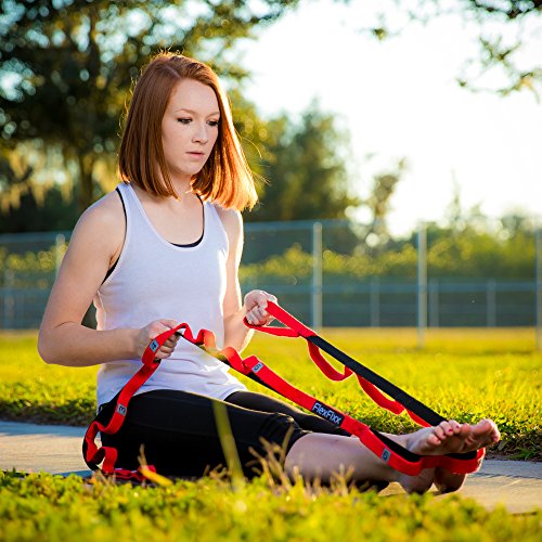 Premium Flexibilität Stretch-Out Strap – Fitnessband & Gymnastikband – Beste für Yoga, Dance & Workout – Resistance Widerstandsband & Expander mit Gratis Benutzerhandbuch - 6