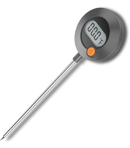 Calayu Spatola In Silicone Con Termometro Digitale Integrato - Raschietto Da Cucina 2 In 1 Per Dolci, Cioccolato E Salse