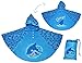 Produktbild Regenponcho / Regencape - Hai Fisch - Gr. 104 - 110 - 116 - 122 - 128 - circa 3 bis 6 Jahre - für Kinder - Jungen Mädchen Fische Tiere Fahrrad / Regen Poncho - Regenmantel Regenjacke