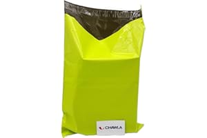 CHAWLA Mailing Bags Colour | Color Self Seal Poly Mailers for Postage, Parcels, and More | 50 Bags | 60 microns | (165mm x 230mm - 6.5 x 9, Green)