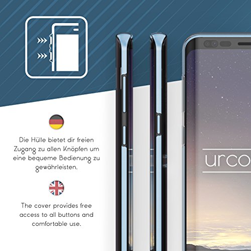 Urcover Funda Galaxy S8 Carcasa Mejorada Samsung Galaxy S8 Cover 360 Grados Carga inal mbrica Qi Case Transparente - Azul reviews Urcover Funda Galaxy S8 Carcasa Mejorada Samsung Galaxy S8 Cover 360 Grados Carga inal mbrica Qi Case Transparente - Azul