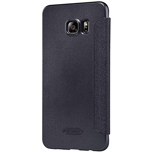 Nilkin Sparkle - Funda protectora antideslizante con ventana inteligente S-view para Samsung Galaxy S6 Edge Plus - Negro