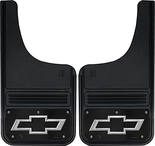 Gatorback Chevy Silverado Bowtie Truck Mud Flaps - Front or Rear Pair - Black Wrap by Truck Hardware