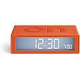 Lexon Flip Plus Reversible Alarm Clock with LCD Screen Glossy Aluminium Orange, Alu, Petit