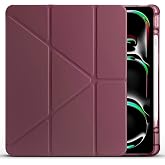 Aksesuarcim Apple iPad Air 13 2026 M4 ile Uyumlu Kılıf Silikon Yumuşak Kalem B&ouml;lmeli Esnek 4 Farklı Stand Olabilen Tablet Kıl