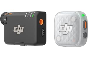 DJI Mic Mini 2S (1 TX + 1 RX), AI-brusreducering | Trådlös mikrofon, 28 h internlagring, 32-bitars float intern inspelning, OsmoAudio-anslutning, bred kompatibilitet
