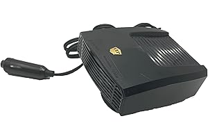 Gleisa Car Heater Defroster 12V 150W, Fast Windscreen Demister & Defogger, Portable Car Fan Heater Heating/Cooling with Cigarette Lighter Plug, 360° Rotating Base for Quick Frost Removal in Winter